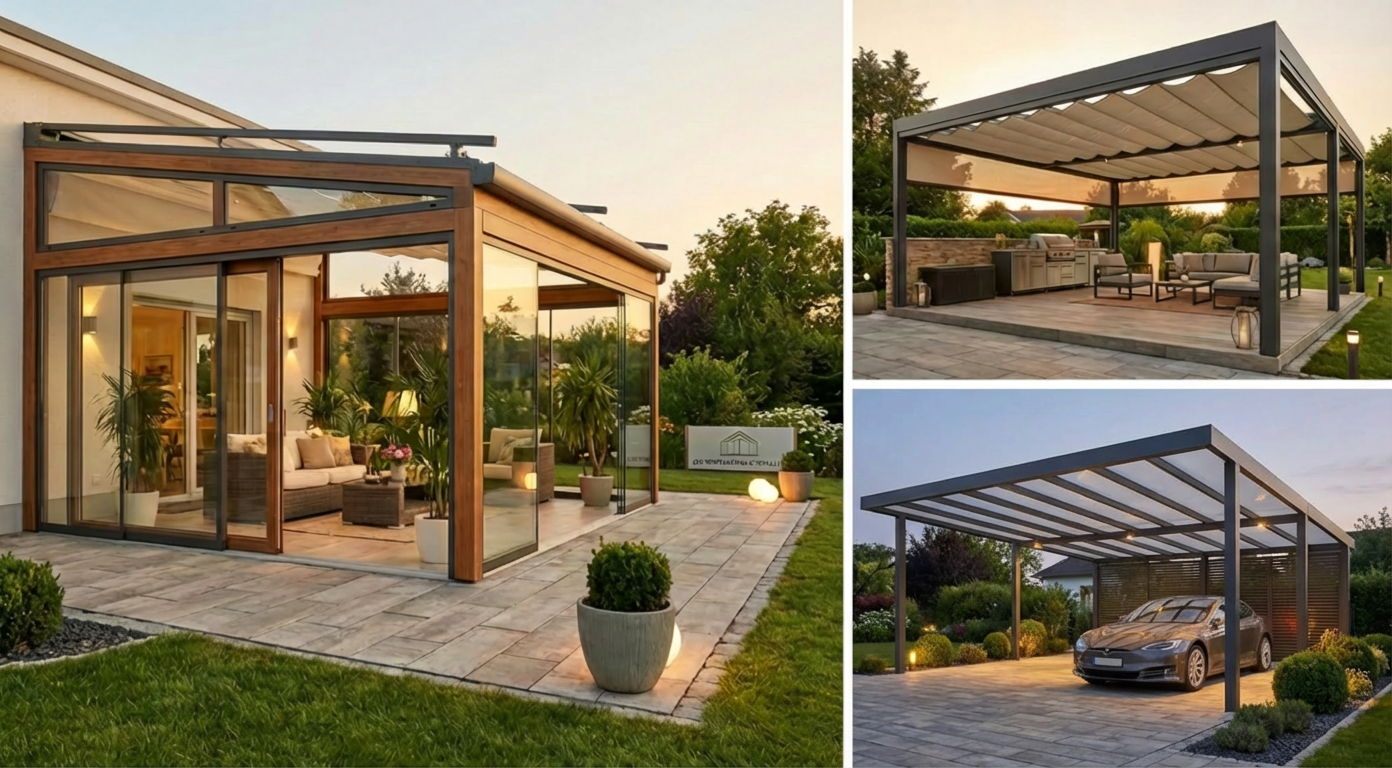 Terasse und Wintergärten